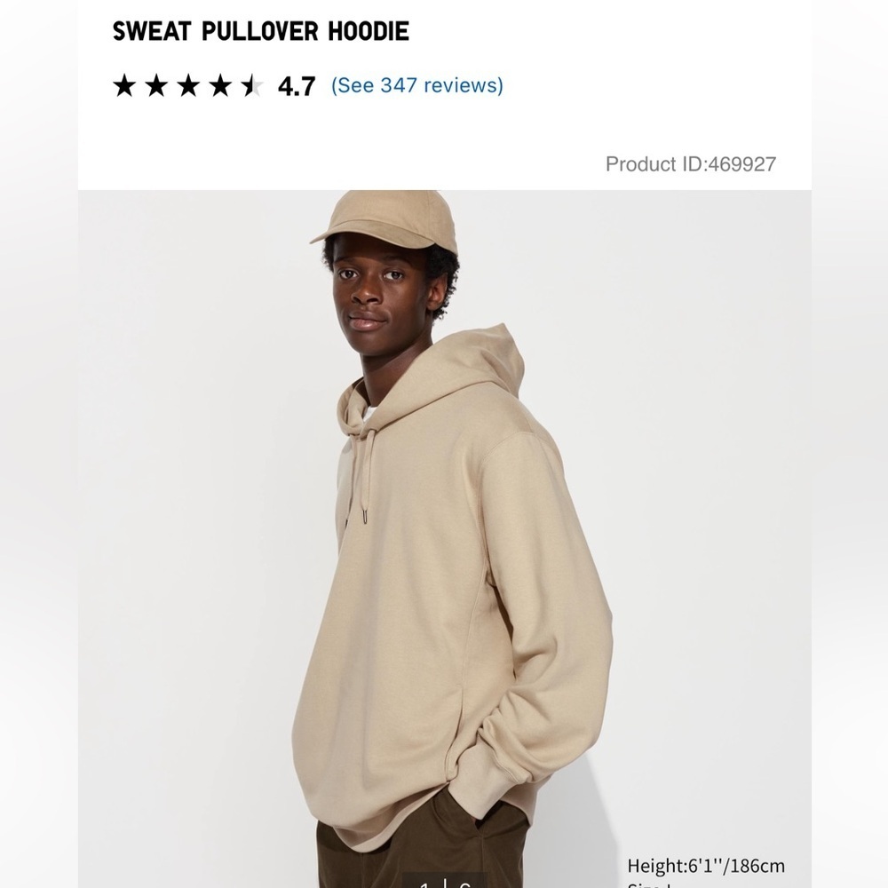 Uniqlo sweat pullover hoodie - Picture 6 of 6